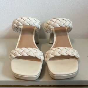 a new day Braided White Heels